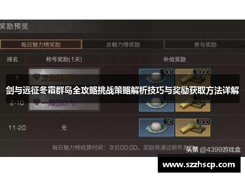 剑与远征冬霜群岛全攻略挑战策略解析技巧与奖励获取方法详解